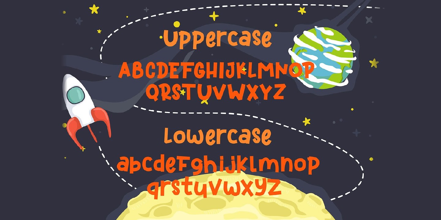 Ejemplo de fuente Kidspace #14